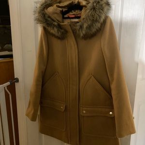 Jcrew parka size 2 tan